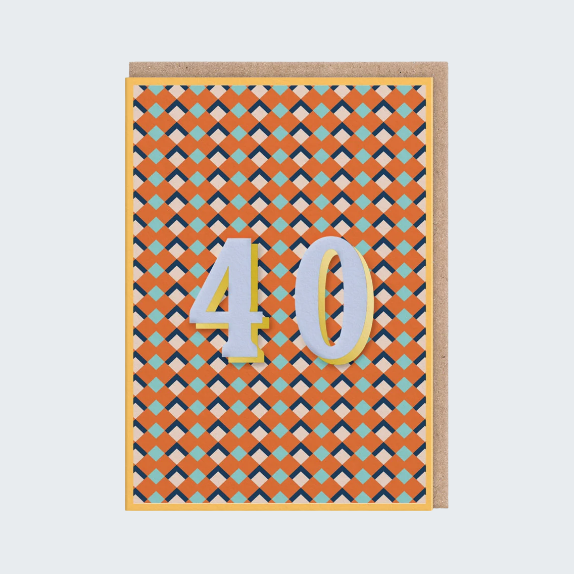 40 Geometric Birthday Card