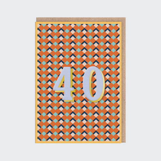 40 Geometric Birthday Card