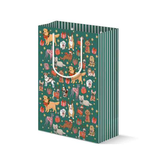 Holiday Dogs Gift Bag
