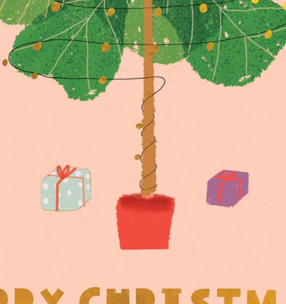 Ficus Lyrata Holiday Card