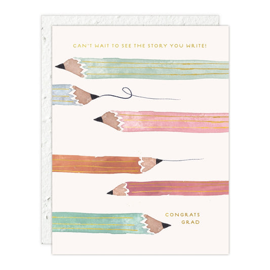 Plantable Card - Pencils/Congrats Grad