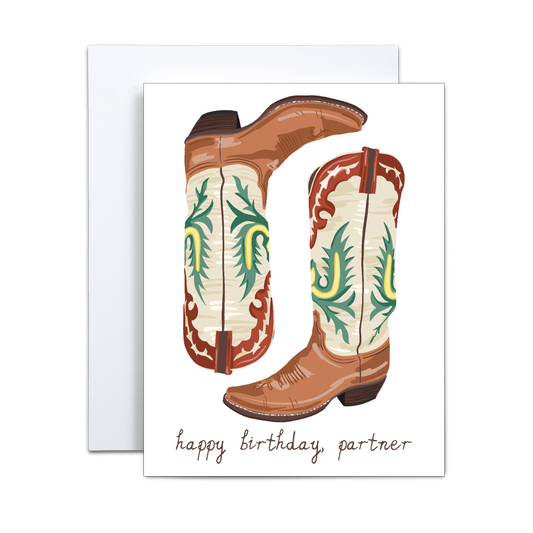 Birthday Cowboy Boots Card