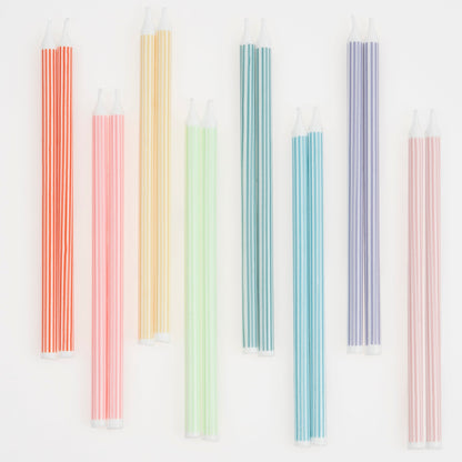 Mixed Striped Candles