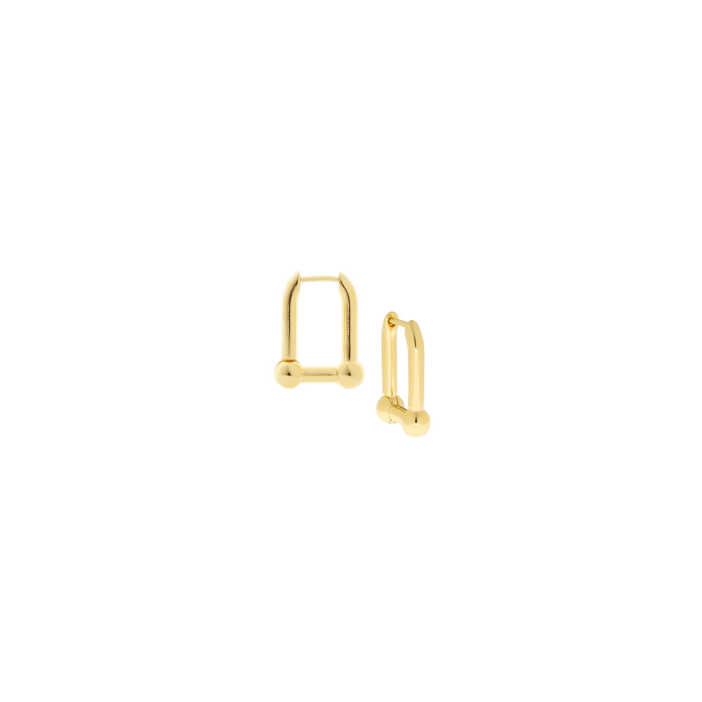 Barbell Oval Hoop Earrings