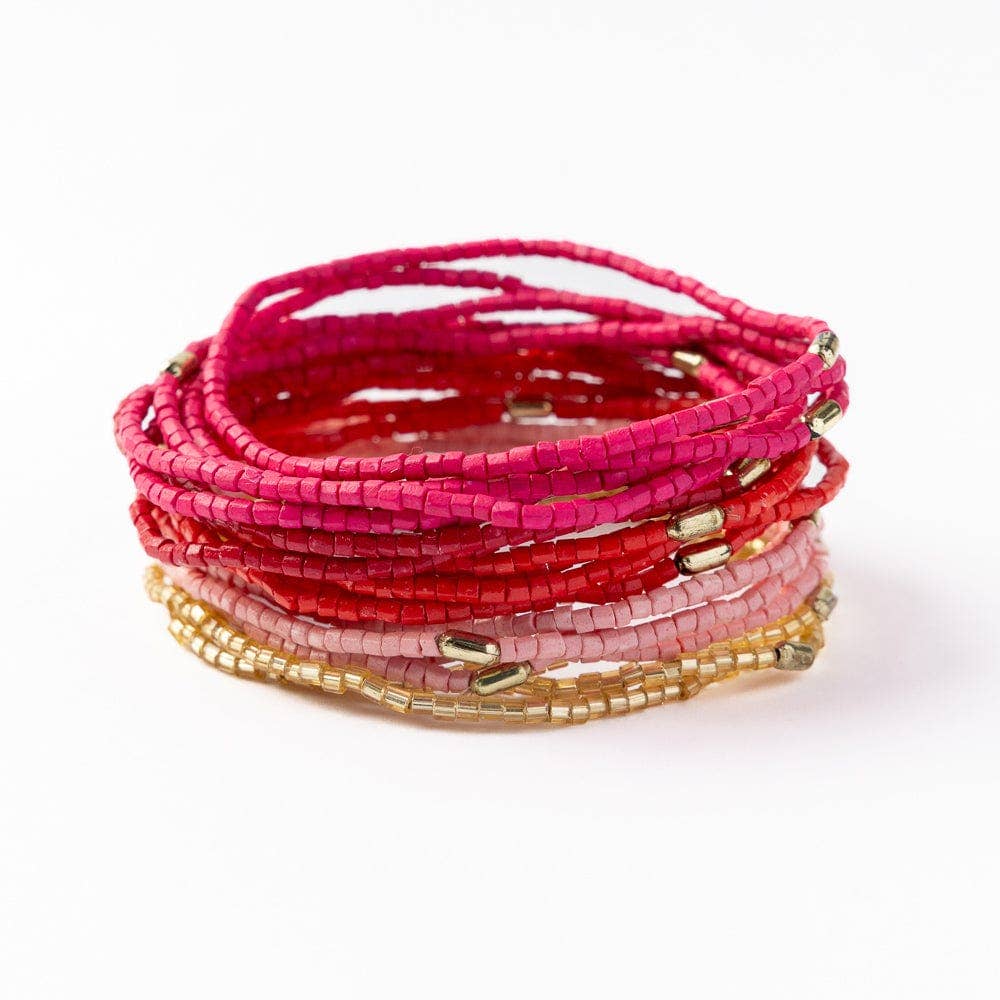 Chelsea 18 Strand Beaded Bracelet Set