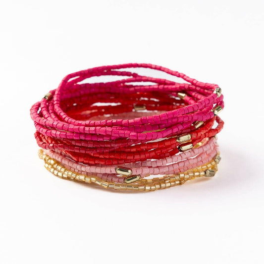 Chelsea 18 Strand Beaded Bracelet Set