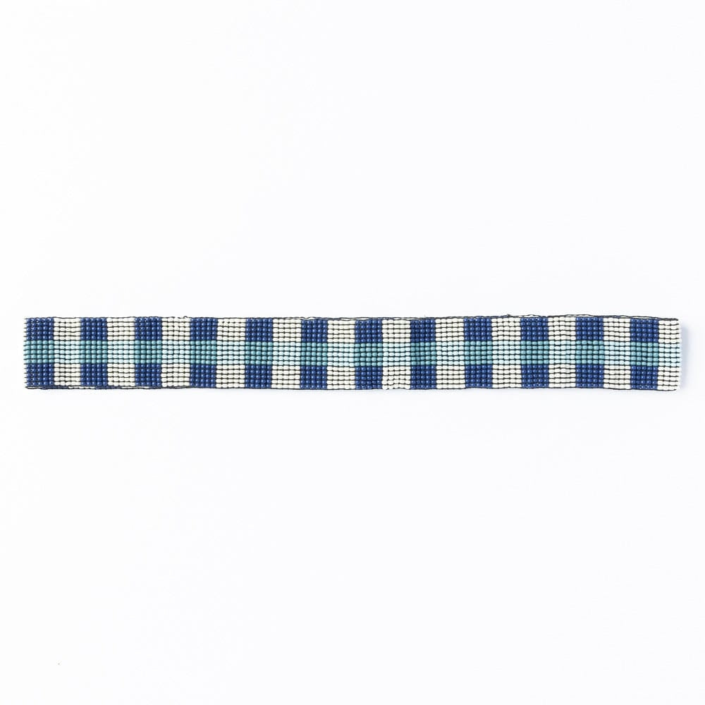 Ryan Gingham Beaded Hatband