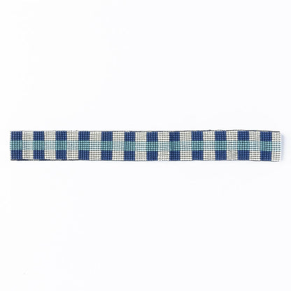 Ryan Gingham Beaded Hatband