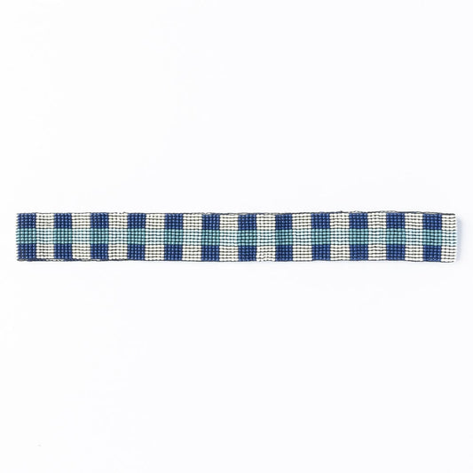 Ryan Gingham Beaded Hatband