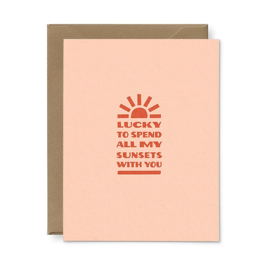 Sunsets with You Love Card