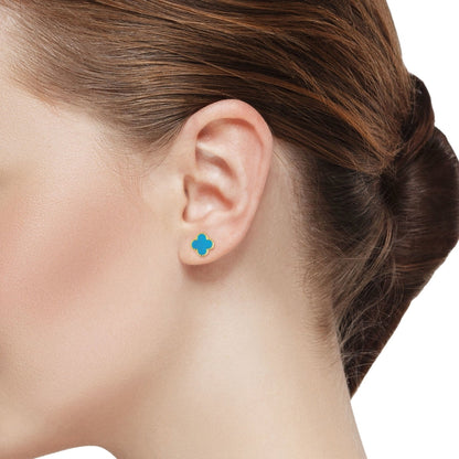 Four Leaf Clover Stud Earrings