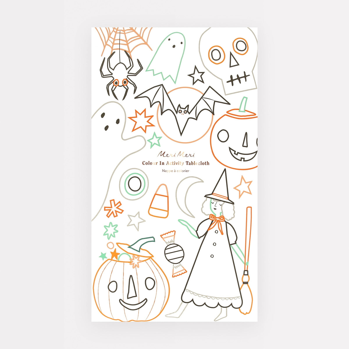 Halloween Color In Tablecloth