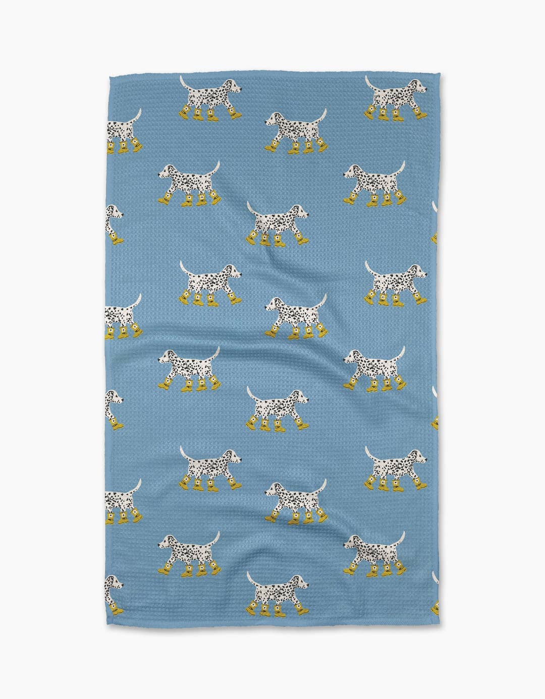 Dalmatian in Boots Blue Tea Towel