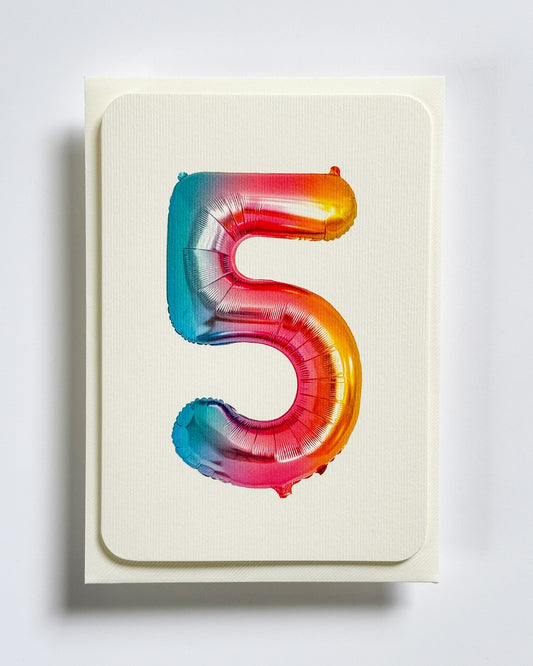Birthday Balloon No. 5 Card