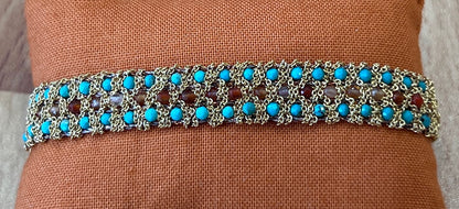 Muamara Star Mini Agate Orange/Turquoise Bracelet