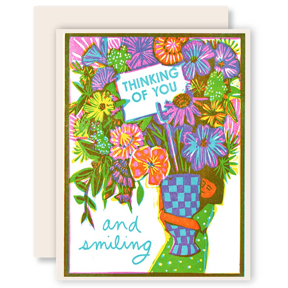 Thinking of You and Smiling Card