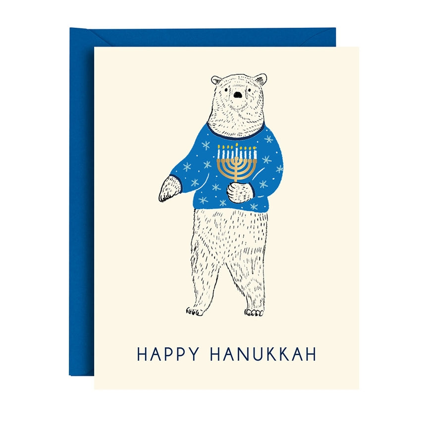 Hanukkah Bear Card