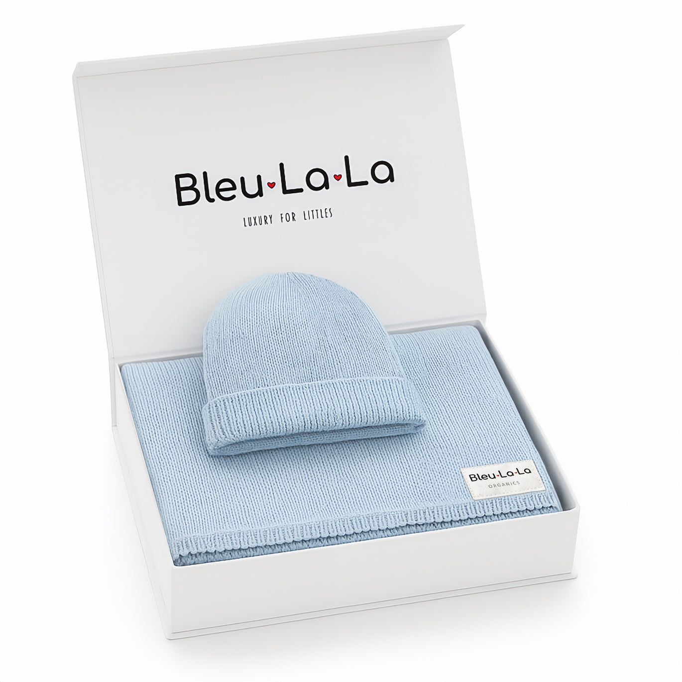 100% Organic Cotton Blanket & Hat Gift Set