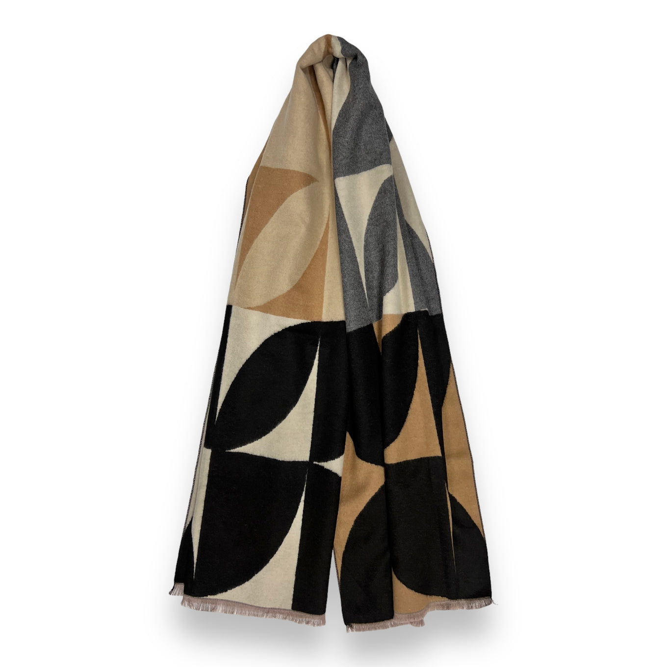 Retro Print Cashmere Blend Scarf