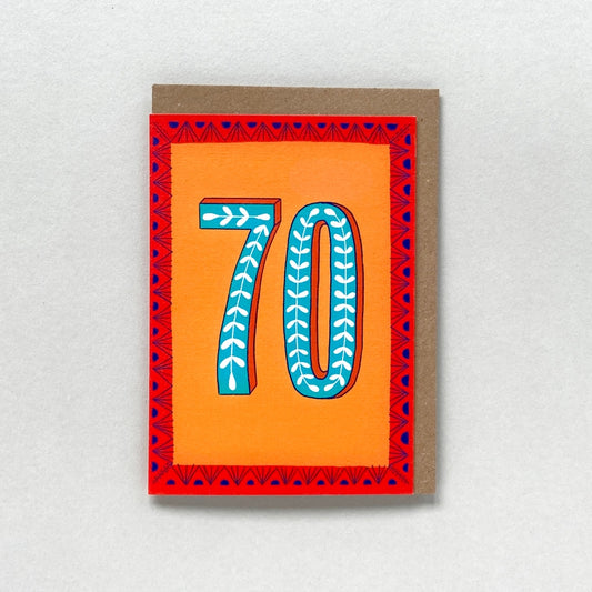 Happy 70th Birthday Card