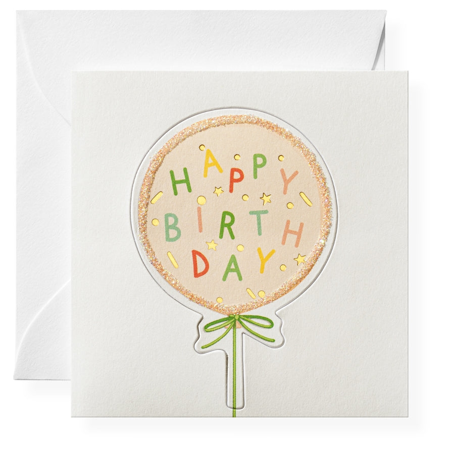 Happy Birthday Balloon Enclosure Cards in Acrylic Box