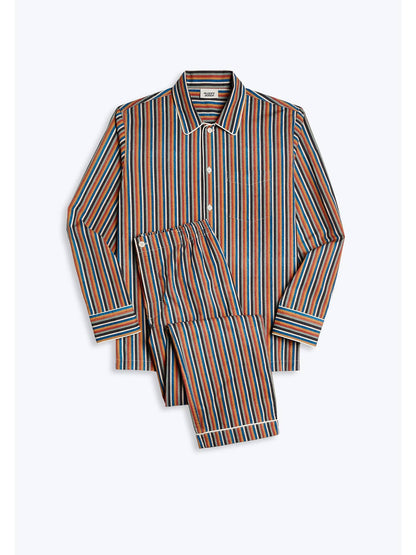 Henry Pajama Set in Woodblock Stripe