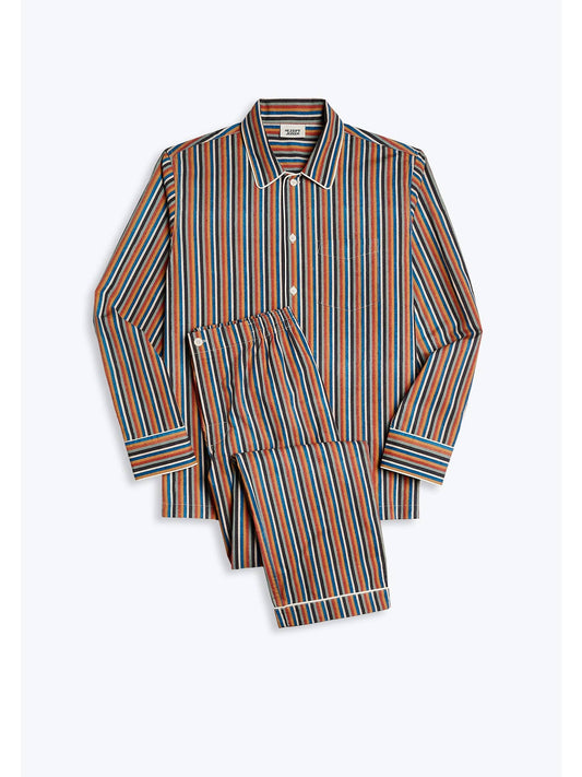 Henry Pajama Set in Woodblock Stripe