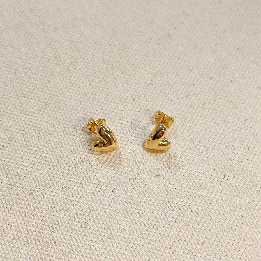 Mini Uneven Heart Studs