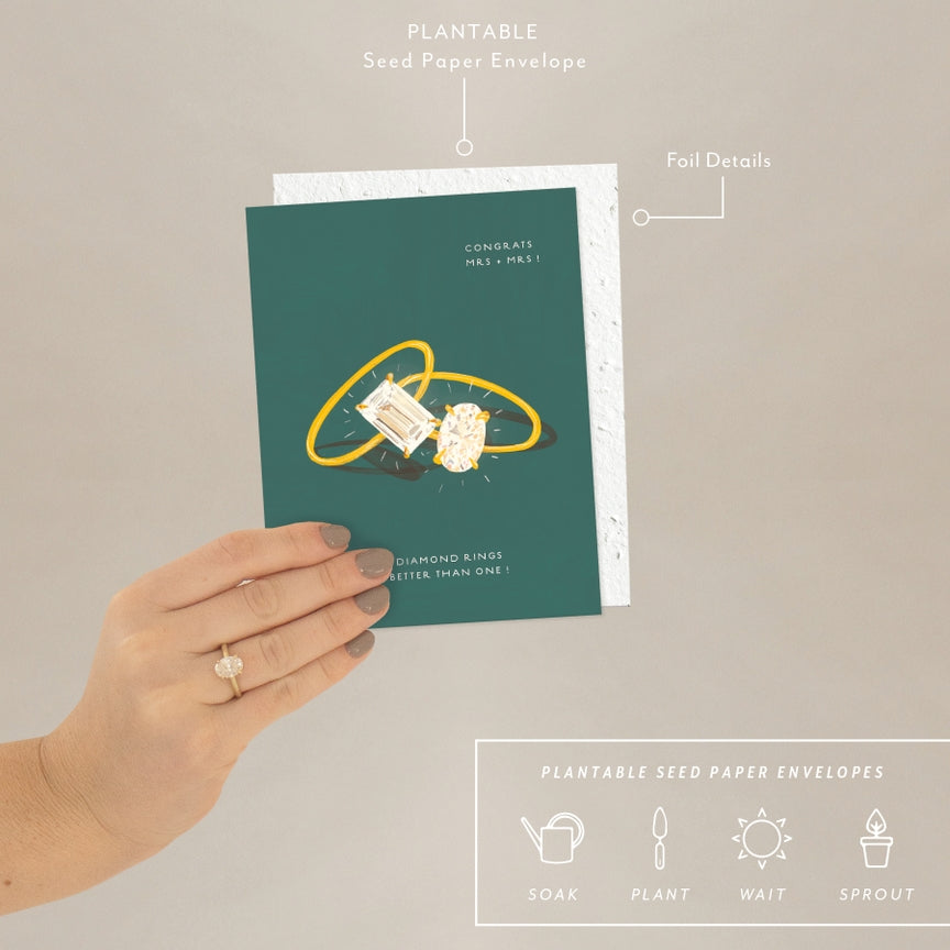 Plantable Card - Wedding Rings