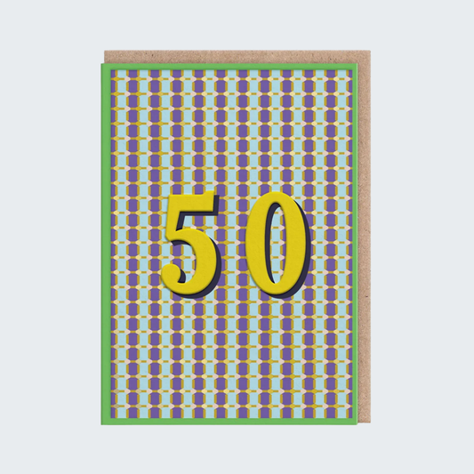 50 Geometric Birthday Card