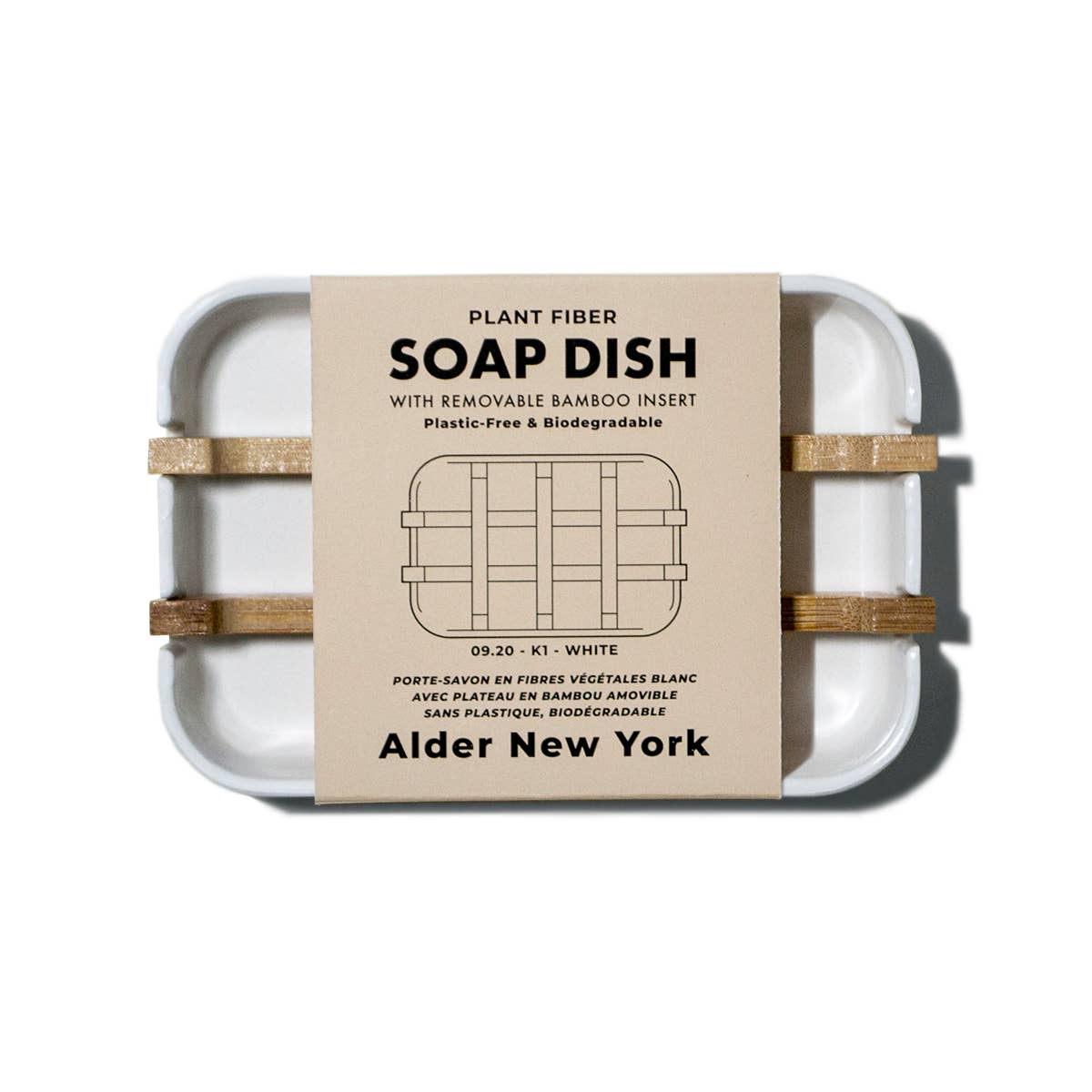 Plant Fiber Soap Dish White