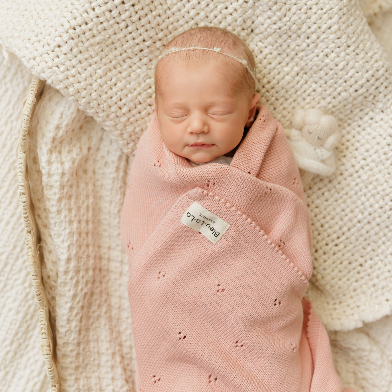 Pointelle Swaddle Blanket