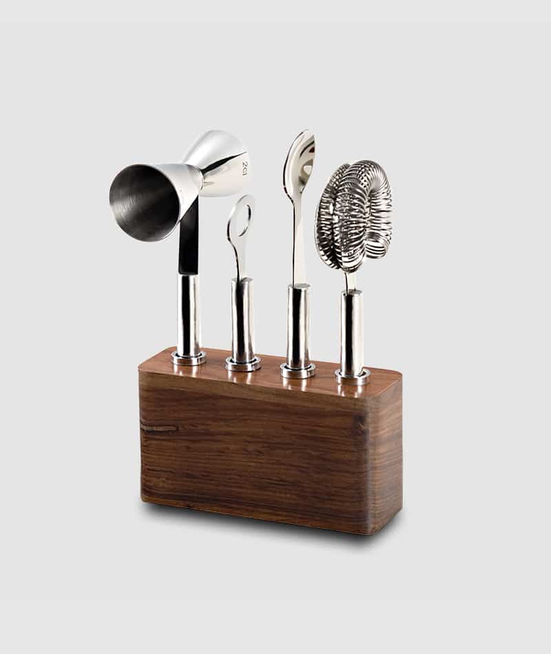 Cosmo Bar Set with Wood Base