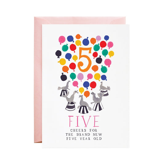 Five Silly Seals Birthday Card