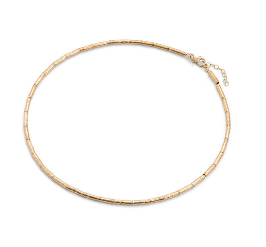 Gold-Plated Tube Necklace