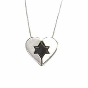 Heart Star of David Necklace