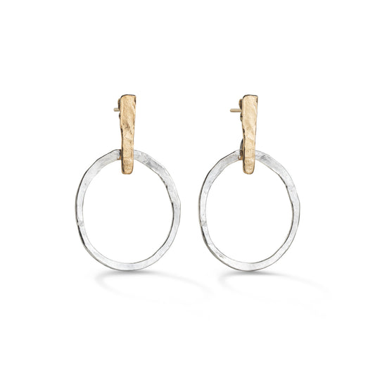 Two-Tone Hoop Earrings