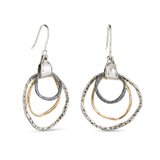 Three-Hoop Earrings
