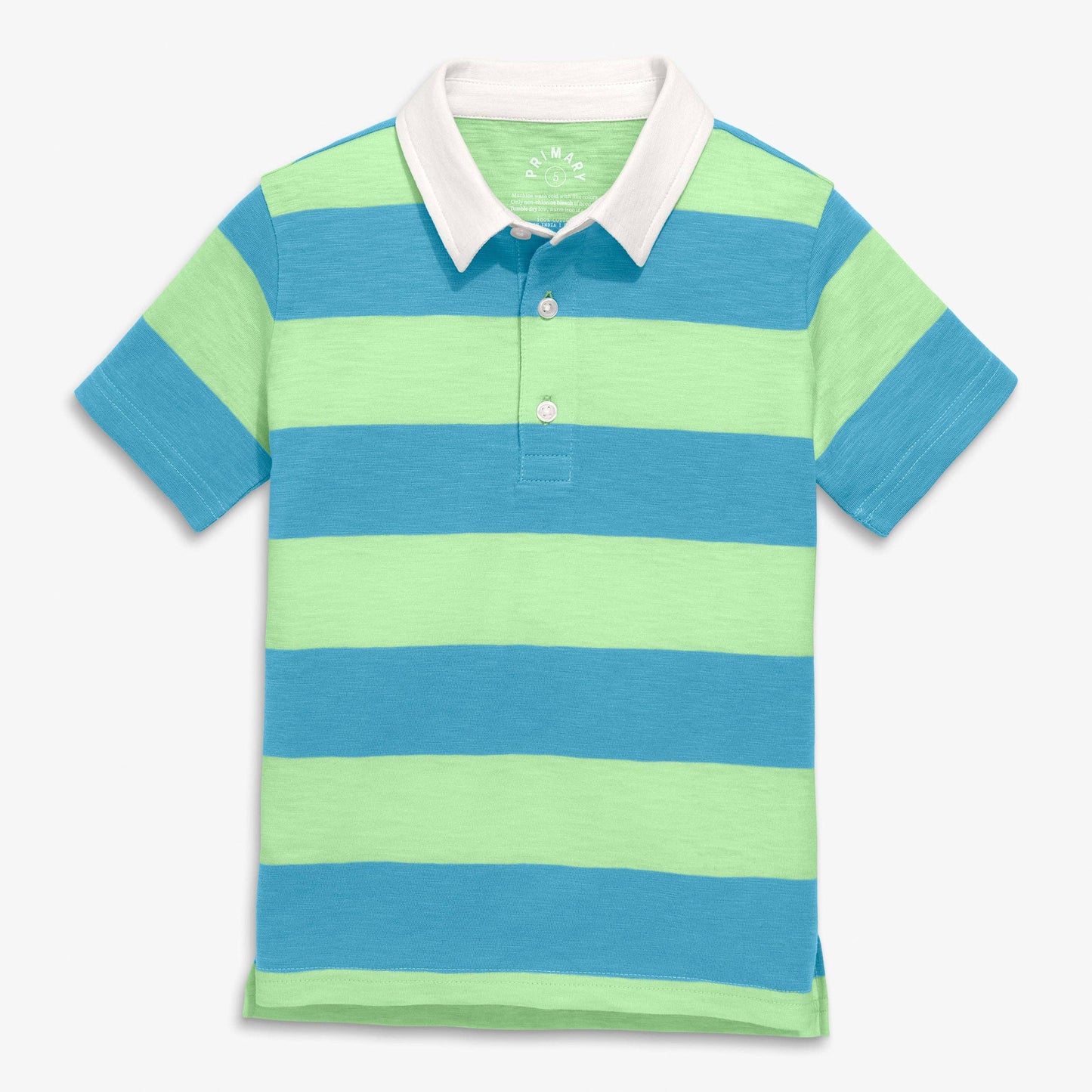 Short Sleeve Polo In Rugby Stripe