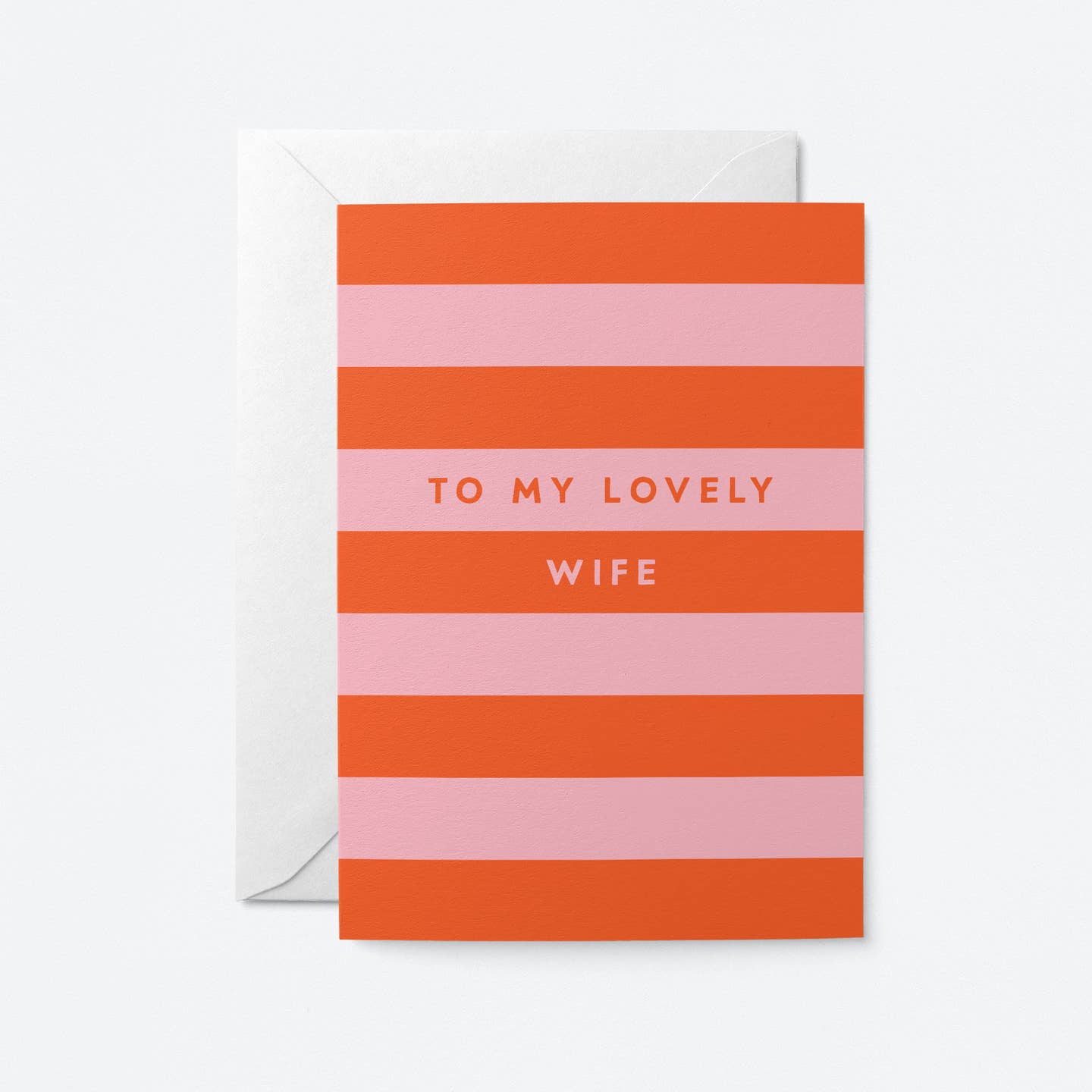 To My Lovely Wife Stripe Card