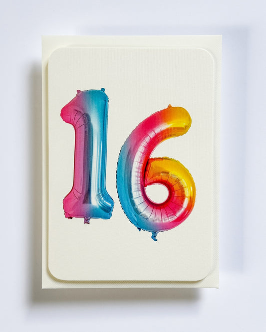 Birthday Balloon No. 16 Card