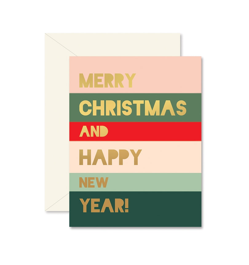 Holiday Colorblock Christmas Greeting Card