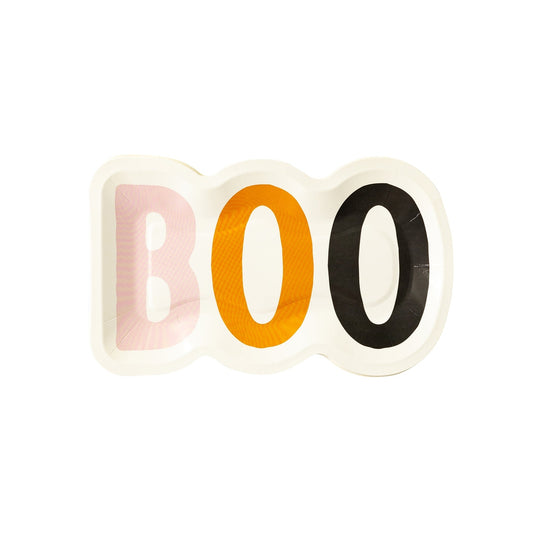 BOO Shaped Paper Plate