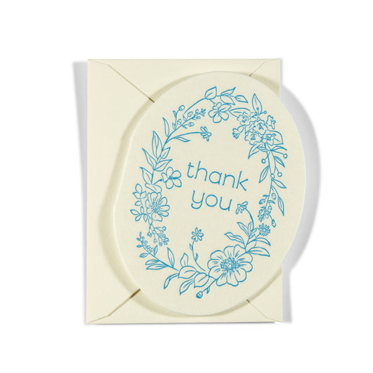 Blue Thank You Enclosure Card