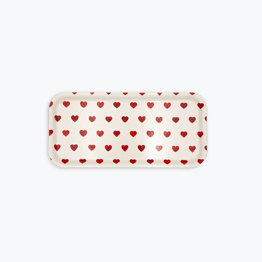 Red Hearts Coffee Tray