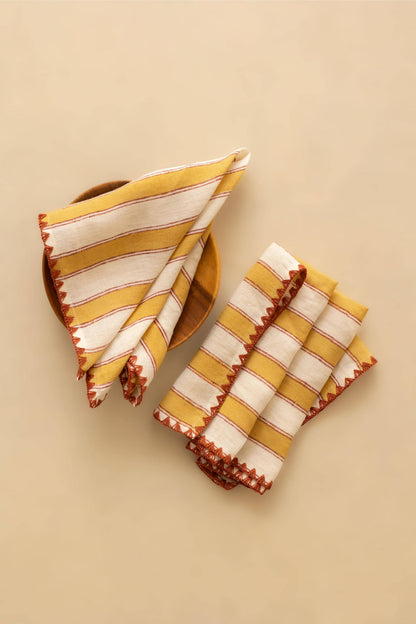 Linen Heritage Stripe Napkin Set of 2
