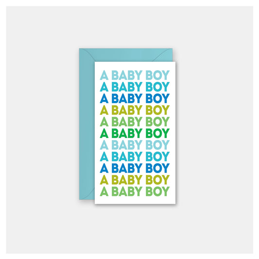 Baby Boy Repeat Gift Enclosure Card