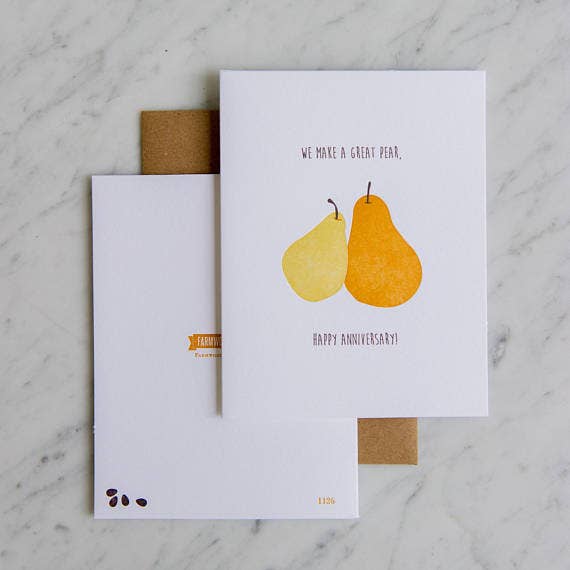 Make A Great Pear Anniversary Card