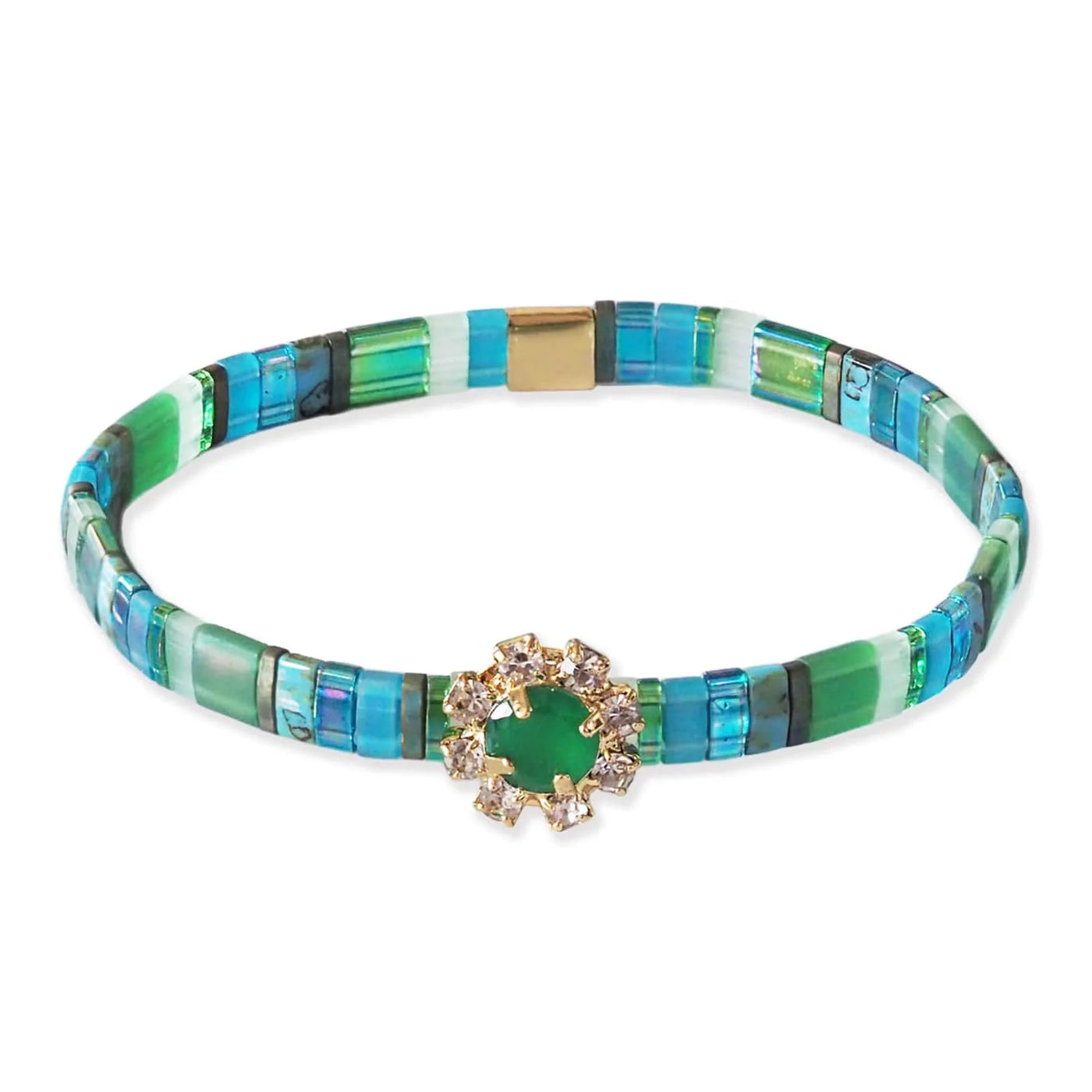 Tila Bracelet with Round Stone