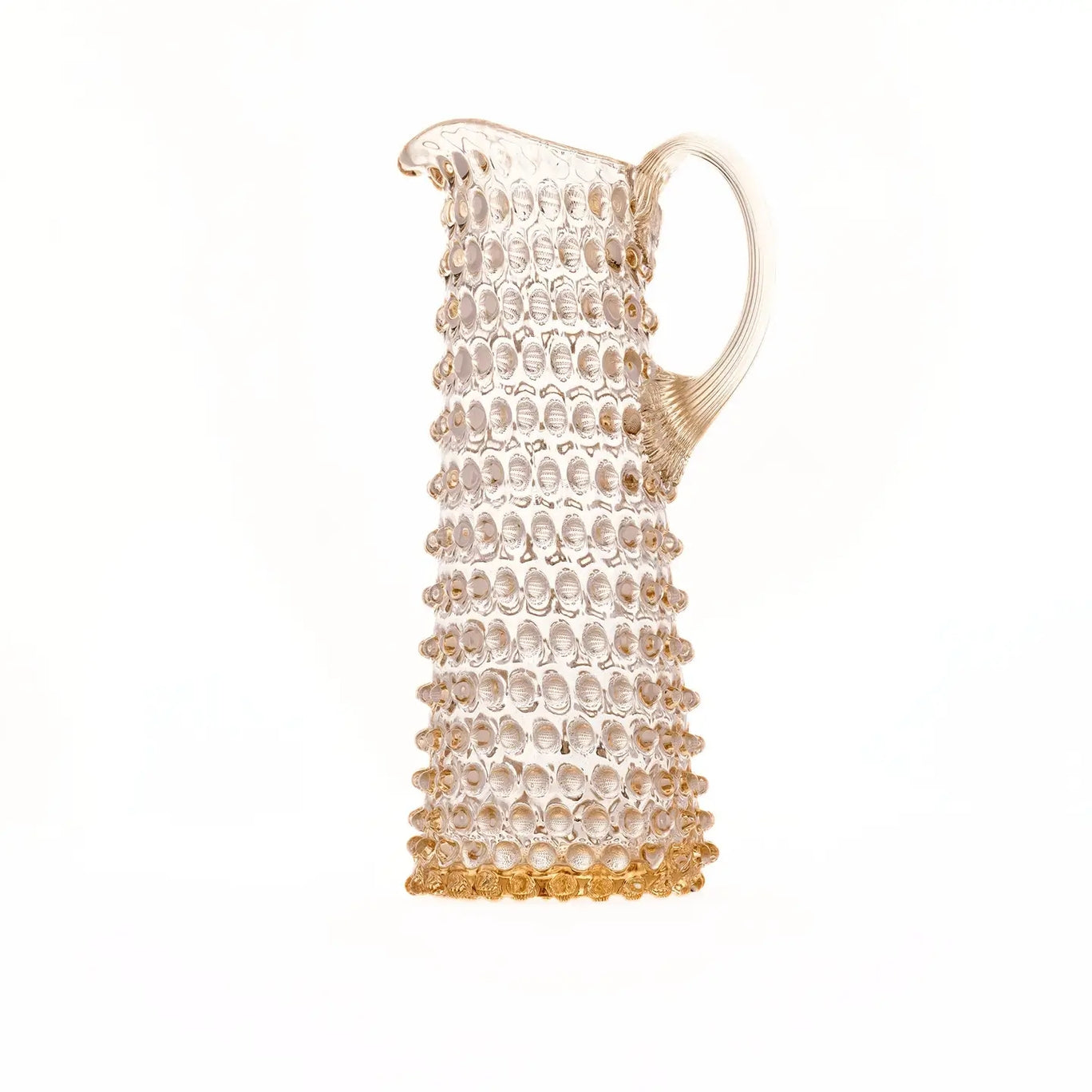 Handblown Hobnail Tall Jug